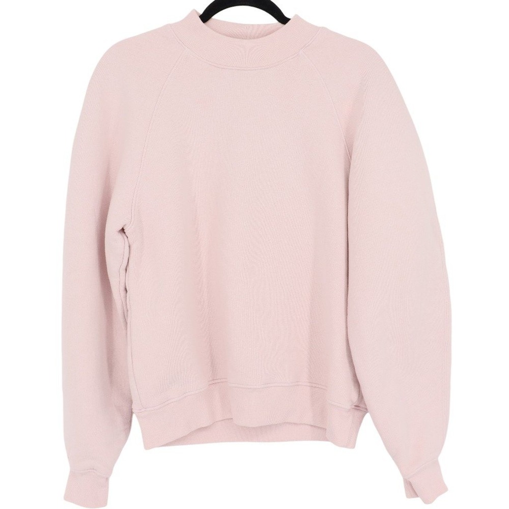 AGOLDE Women's Tarron Mock Neck Sweatshirt Size Small Pink Raglan Fleece Casual
